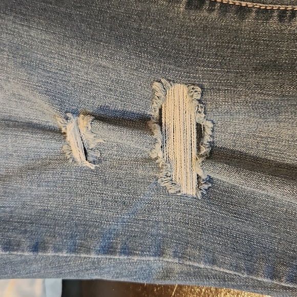 FRAYED High Rise Ankle Skinny Distressed Jeans‎ - Picture 11 of 13